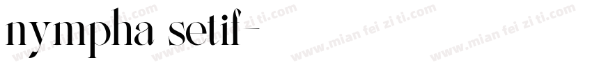 nympha setif字体转换